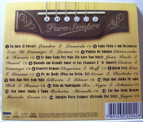 Amigos Para Sempre, 1998, Cd Original Raro (Usado)