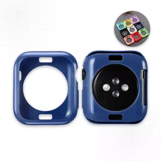 Case Funda Protector Silicone Brilloso Apple Watch Smartwach