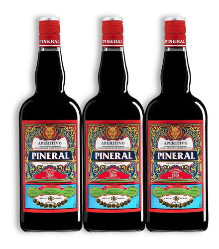 Pineral Vermouth Aperitivo Destilado Kit X3u 750ml