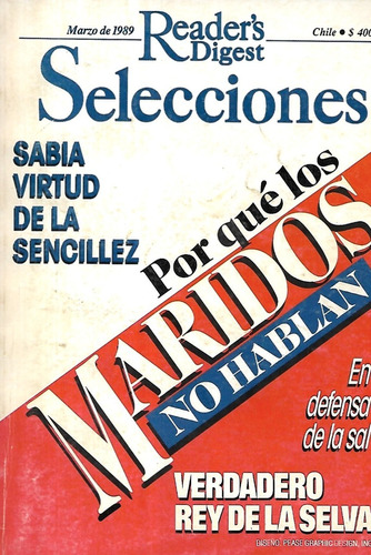 Revista Selecciones Reader ' S Digest / Marzo De 1989