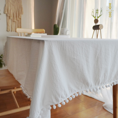 Mesa Lavable Con Costuras De Tela De Algodón