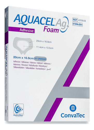 Aposito Aquacel Ag Foam Sacro 20x16.9cm