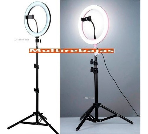 Imagen 4 de 6 de Aro De Luz Led Fotografico 8 Pulgada Tripode Soporte Celul