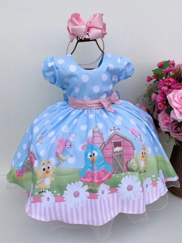 Vestido galinha pintadinha rosa mercado cheap livre