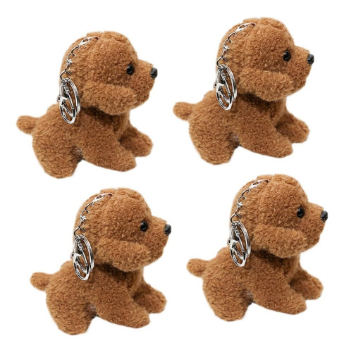 Mini Juguetes Cachorro Colgante Llaves Accesorio Kawaii, 4 U