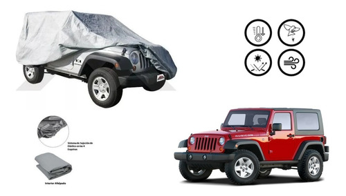 Funda Car Cover Jeep Wrangler 1 Cabina 100% Vs Agua Polvo | Envío gratis
