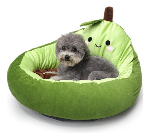 Cama Calmante De Aguacate Para Mascotas Redonda Y Lavable