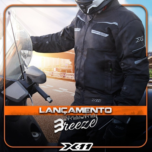 Imagem 1 de 7 de Jaqueta Motociclista X11 Breeze Impermeável E Ventilada