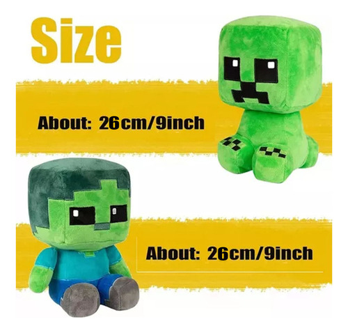 2piezas De Creeper Minecraft Calidad Superior Peluche
