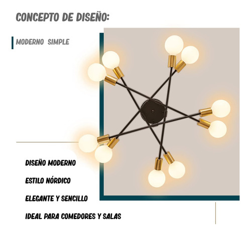 Lámpara De Techo Moderna Tipo Plafón Estilo Nórdica De Lujo