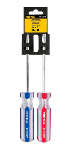 Imagen 2 de 6 de 20210 Pretul Duo De Desarmadores 1/4 X 4 Mango Pvc