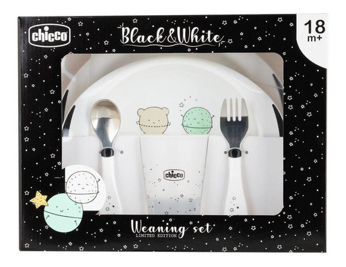 Chicco Set De Comida Infantil Black & White