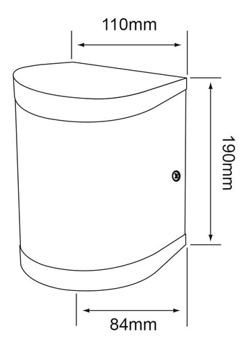 Imagen 7 de 7 de Lámpara Para Muro Exterior, Cromado 14,5w, Luz Cálida
