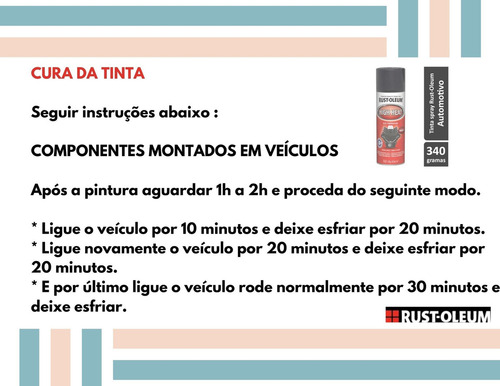 Kit 6x Spray Preto Fosco Alta Temperatura 1093 Oc Rust Oleum