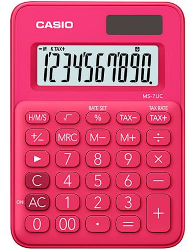 Calculadora de mesa Casio MS7uc rosa