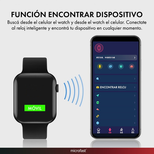 Smartwatch Reloj Cardio Presión Deportivo Notificaciones 1.5