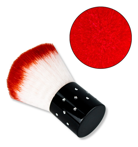 Kit 6 Mini Pincel Espanador Manicure Unha Nail Art Strass