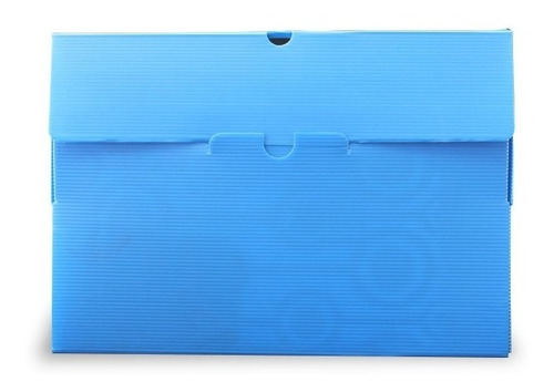 Caja Archivo Plástica Polibras Azul 8cm