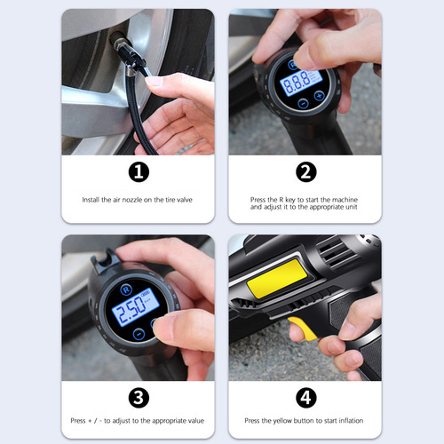 Bomba De Neumáticos De Coche Con Cable Para Inflador De Neum