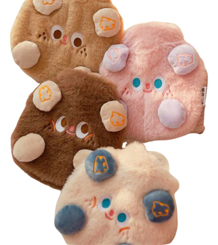 Bolsa De Agua Caliente Infantil Con Funda De Peluche 350 Ml Beige Patitas Beige