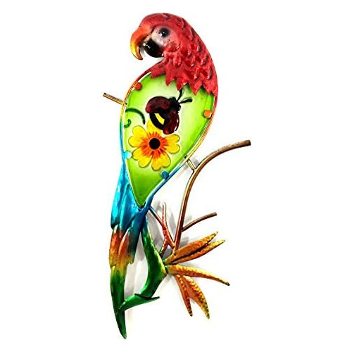 Parrot W Glass Wall Art Plaque Decoración Hogar