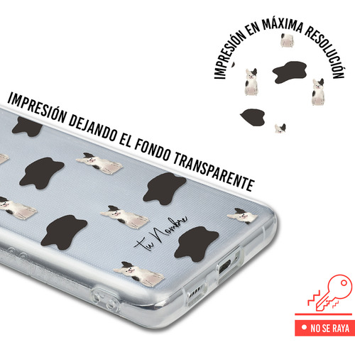 Funda Para Cubot Perrito Bulldog Francés Manchas Con Nombre