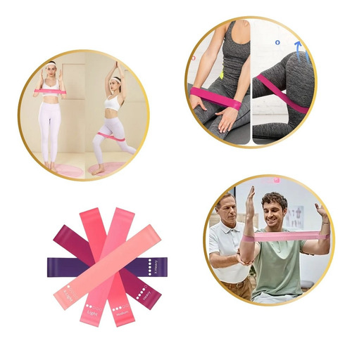 Ligas De Resistencia Banda De Resistencia Ejercicio Yoga Kit Rosa