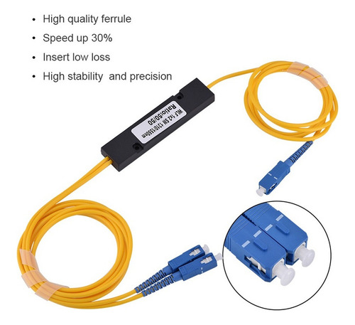 .. Cable Divisor De Fibra Óptica Sc Monomodo 1 A 2 Con Sc