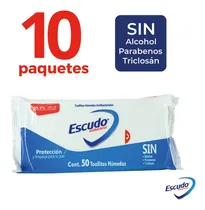 Comprar 10pack Toallitas Húmedas Antibacteriales Escudo C\u002F50 Toallas