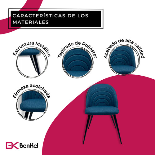 Juego Comedor Mesa Ovalada Y 6 Sillas Cristal Blanco Benkel