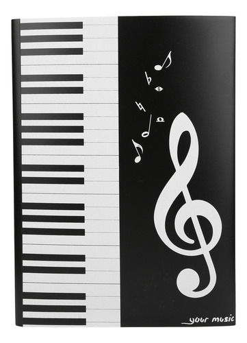 Pasta De Partitura De Música Tamanho A4 4 Páginas Piano Temá