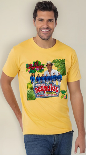 Playera Acapulco Tropical Diseño 02 Musica Playeras Beloma