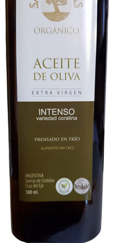 6x Aceite De Oliva Virgen Extra Orgánico X500ml- San Nicolás