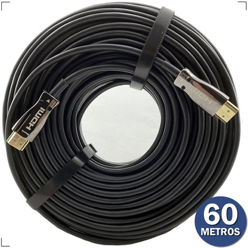 Imagem 5 de 5 de Cabo Hdmi 2.1 Fibra Óptica 4k X 8k 48gb Hdr10 - 60 Metros