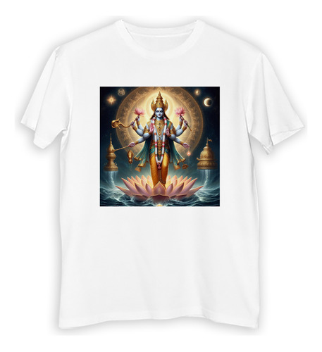 Remera Hombre Vishnu Preservador Hindú Dharma Dios M1