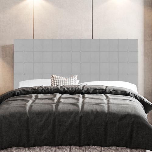 Cabeceira Cama Box King Size Parisis 195cm Sintético Branco