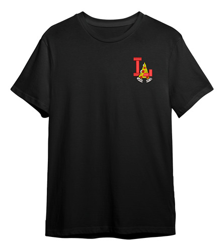 Playera Algodón Bordado La Pizza Los Angeles Logo Peperoni