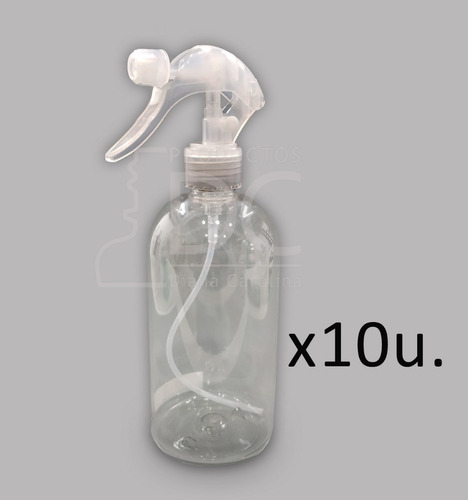Envase Pet Cristal X500ml + Pulverizador Fino X10u. Oferta!!