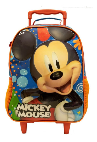 Mochila Escolar Com Rodinhas Tam. 16 Mickey Mouse R1 Xeryus Cor Azul