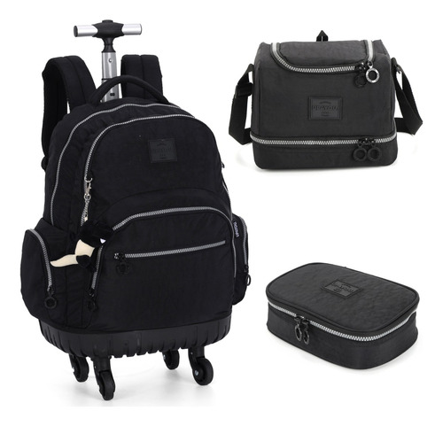 Kit Mochila Rodinhas 360° Crinkle Up4you C/ Chaveiro