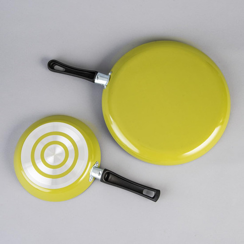 Set De Sartén Y Comaleta 2 Piezas Alumino Verde Limón
