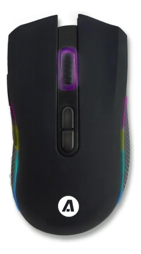 Mouse Gamer De Juego Aliver Ag-Em 01 Óptico Luz Led Rgb 4 Niveles Dpi 6 Botones Usb Negro