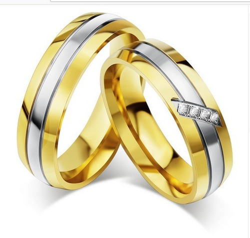 Anillo Elegante De Acero - Compromisos , Matrimonio
