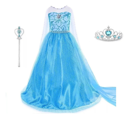 Disfraz De Princesa Elsa, Para Niñas, Fiesta De Cumpleaños