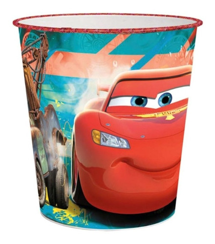 Cesto De Basura Papelero Pochoclera Infantil Cars Princesas Color Rojo