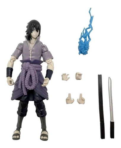 Sasuke Uchiha Rinnegan Chidori Boneco Naruto Shippuden