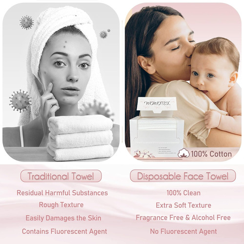 Toalla Facial Desechable 100% Algodón Toalla Facial Biodegra