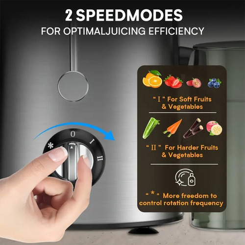 Extractor De Jugos Eléctrico Frutas Verduras Exprimidor Casa