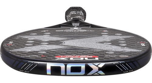 Raquete Beach Tennis Nox Ar10 Tempo Carbono 12k Cor Azul/preta/holográfica