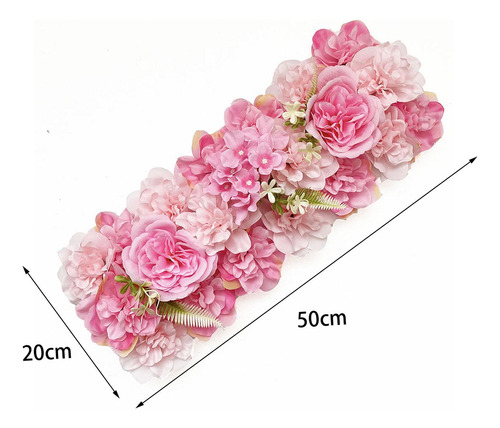 Panel De Flores Artificiales, Arreglos Florales, Rosa Oscuro